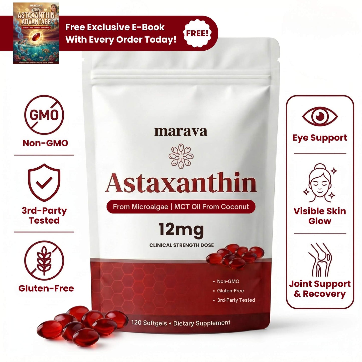 Astaxanthin 12mg Softgels
