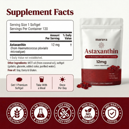 Astaxanthin 12mg Softgels
